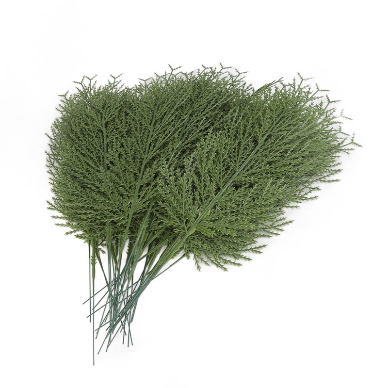 40 Pcs Artificial Pine Branches Fake Christmas Faux Cedar Stems Faux Pine Picks Stems for Christmas Trees Garlands Bouquets - Image 3
