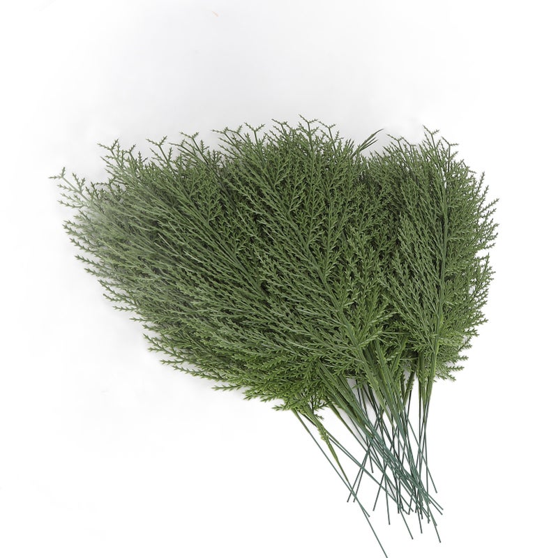 40 Pcs Artificial Pine Branches Fake Christmas Faux Cedar Stems Faux Pine Picks Stems for Christmas Trees Garlands Bouquets - Image 5