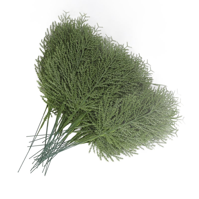 40 Pcs Artificial Pine Branches Fake Christmas Faux Cedar Stems Faux Pine Picks Stems for Christmas Trees Garlands Bouquets - Image 4