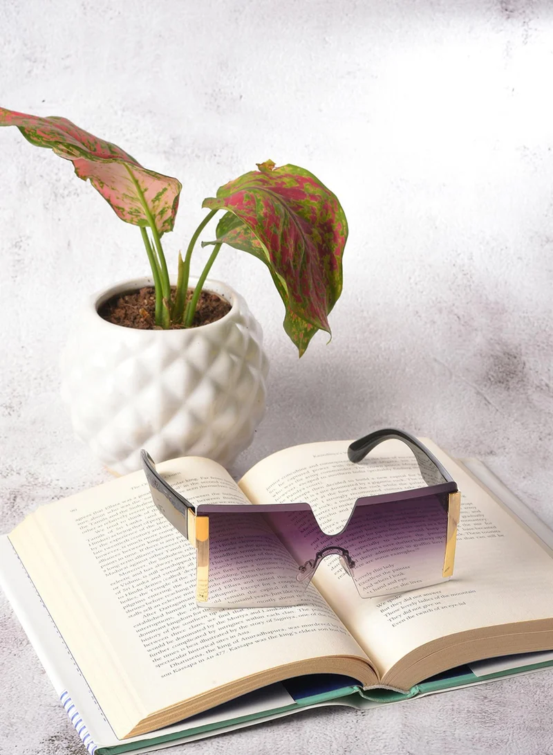 Haute Sauce Purple Lens Purple Oversized Sunglasses