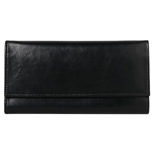 ShopMantra Wallet for Women's | Women's Wallet |Clutch |Vegan Leather | Holds Upto 6 Cards | 2 Notes and 1 Coin Compartment | Magnetic Closure | Black - Image 1