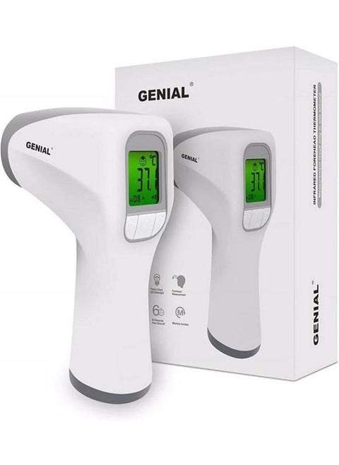 Genial Infrared Digital Thermometer for Non-Contact Body Temperature Measurement Quick Reading Color Digital Screen and Memory to Store Readings