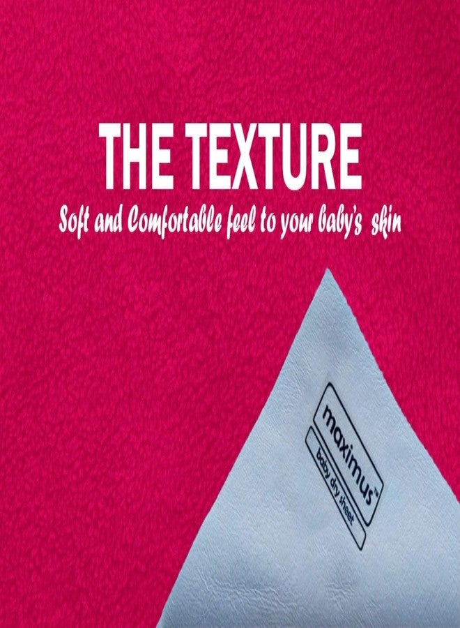 THE MAXIMUS Maximus Waterproof Quick Dry Sheet for Baby Pack of 2 | Bed Pad Extra Absorbent Washable Matress Protector | Baby Bed Protector Sheet for Toddler Children (100x70 cm) (Pink and Maroon, Medium) - Image 5