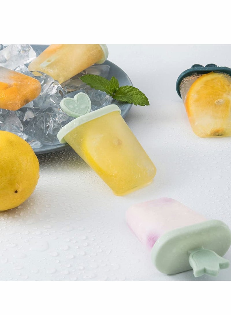 KASTWAVE قوالب مثلجات، قالب كريمة خضراء، دائري ومربع مع غطاء، صانع مثلجات آمن للطعام للأطفال والبالغين للاستخدام الشخصي (2 قطعة) - Image 4