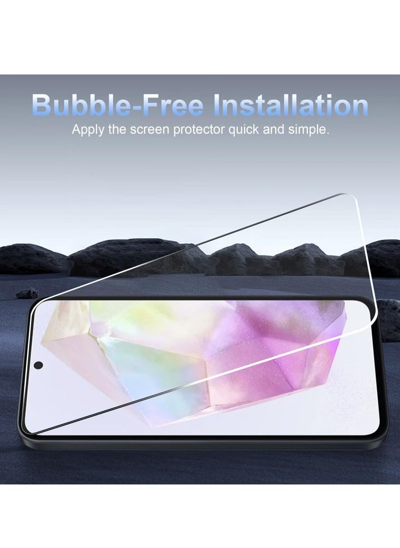 JAJEEK Samsung Galaxy A35 5G Screen Protector Pack of 3 – Ultra-Clear, Shatterproof, Anti-Scratch Film – Bubble-Free Full Coverage Tempered Glass for Samsung Galaxy A35 5G, Perfect Fit and Maximum Protection - Image 3