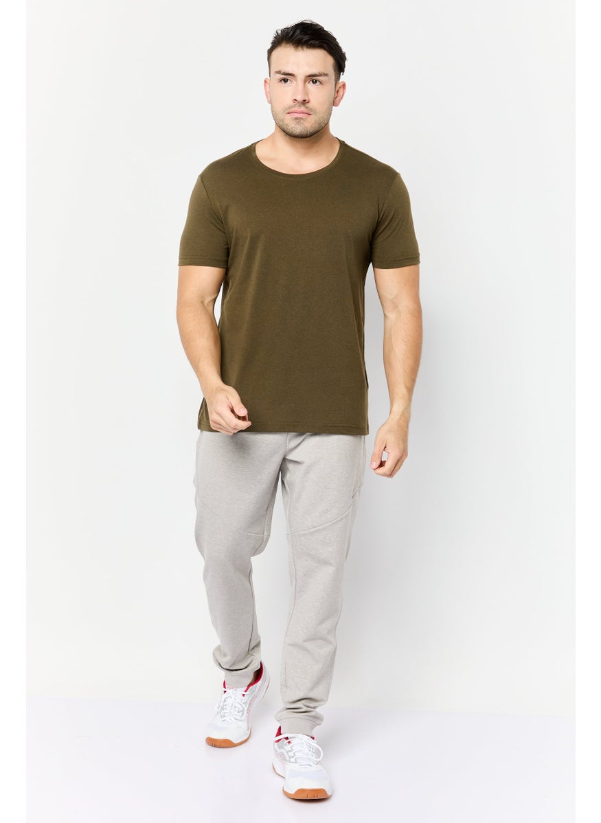 Jack Jones Men Regular Fit Heather Sweatpants, Light Grey  - Image 4