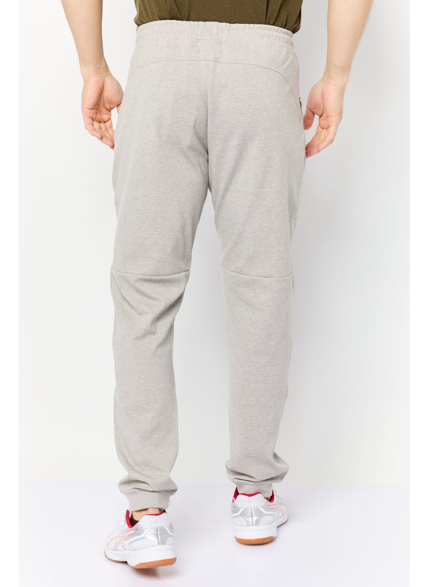 Jack Jones Men Regular Fit Heather Sweatpants, Light Grey  - Image 3