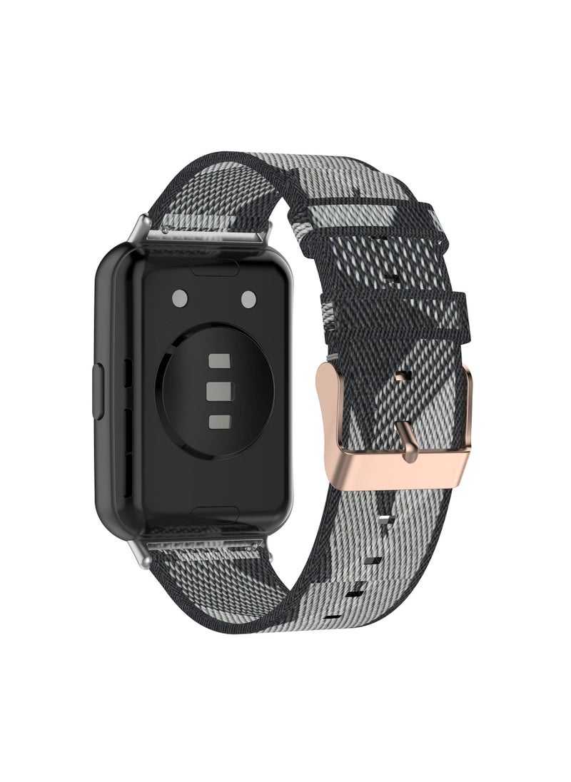 SYOSI - Smart Watch Straps Compatible with Huawei Watch Fit 2 Strap Lightweight Replacement Nylon Fabric Woven Bands Wristband Arm Band Accessories - Image 1