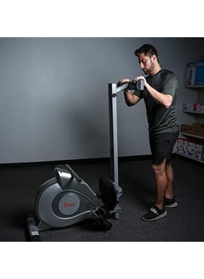 Sunny Magnetic Rowing Machine for Home, Rower Machine with Extended Slide Rail, Full-Body Workout, Low-Impact, Compact and Adjustable Resistance, Super Quiet and Smooth - Image 2