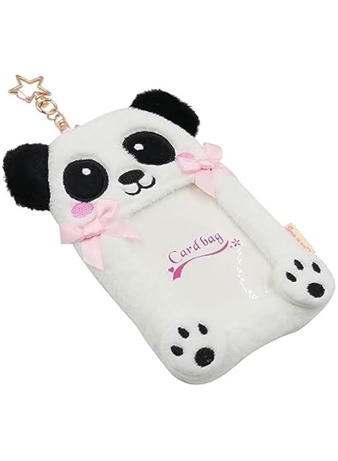 Generic Plush Postcards Sleeve Photocard Holder Id Credit Card Case Protection Cover Bank Card Protector Birthday Gift,Panda 2#  - Image 2