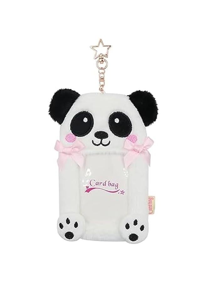 Generic Plush Postcards Sleeve Photocard Holder Id Credit Card Case Protection Cover Bank Card Protector Birthday Gift,Panda 2#  - Image 1