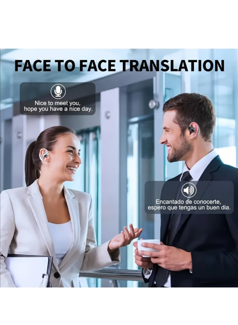 EIONN Wireless Translation Earbuds with 144 Languages Real-Time AI, HIFI Bass, Noise Reduction - Open Headphones, USB-C Charging, Rechargeable Lithium Battery, Noise Cancelling Headphones | Wireless Earbuds | Noise Reduction Earphones - Image 4