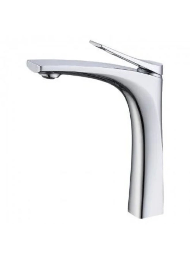 ROMA Tall Bathroom Faucet Chrome Finish for Wash Basin, Modern Vessel Sink Mixer Tap Rust Resistant