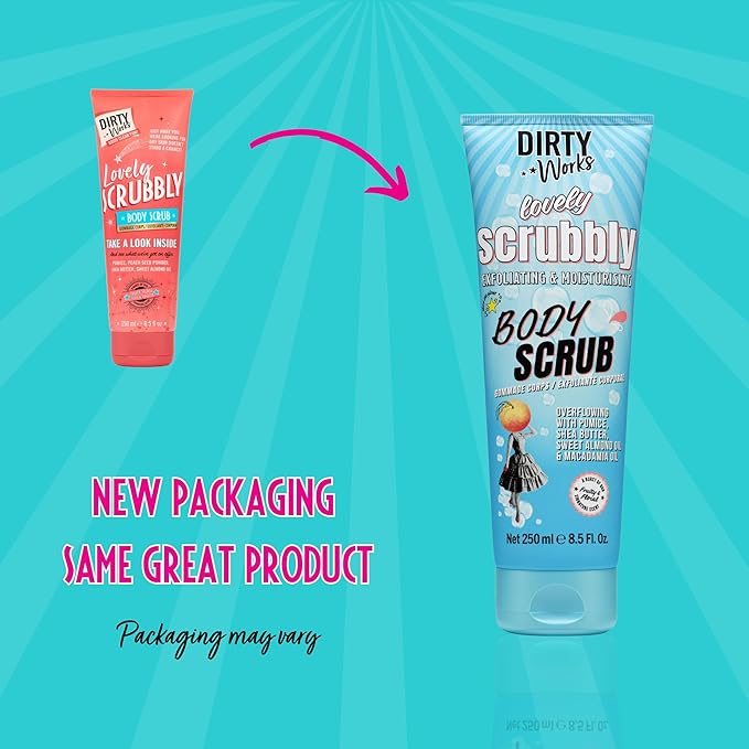 Dirty Works Lovely Scrubbly Shea Butter Body Scrub Soft Exfoliating Hydrating Skin Scrub 250ml - Image 4