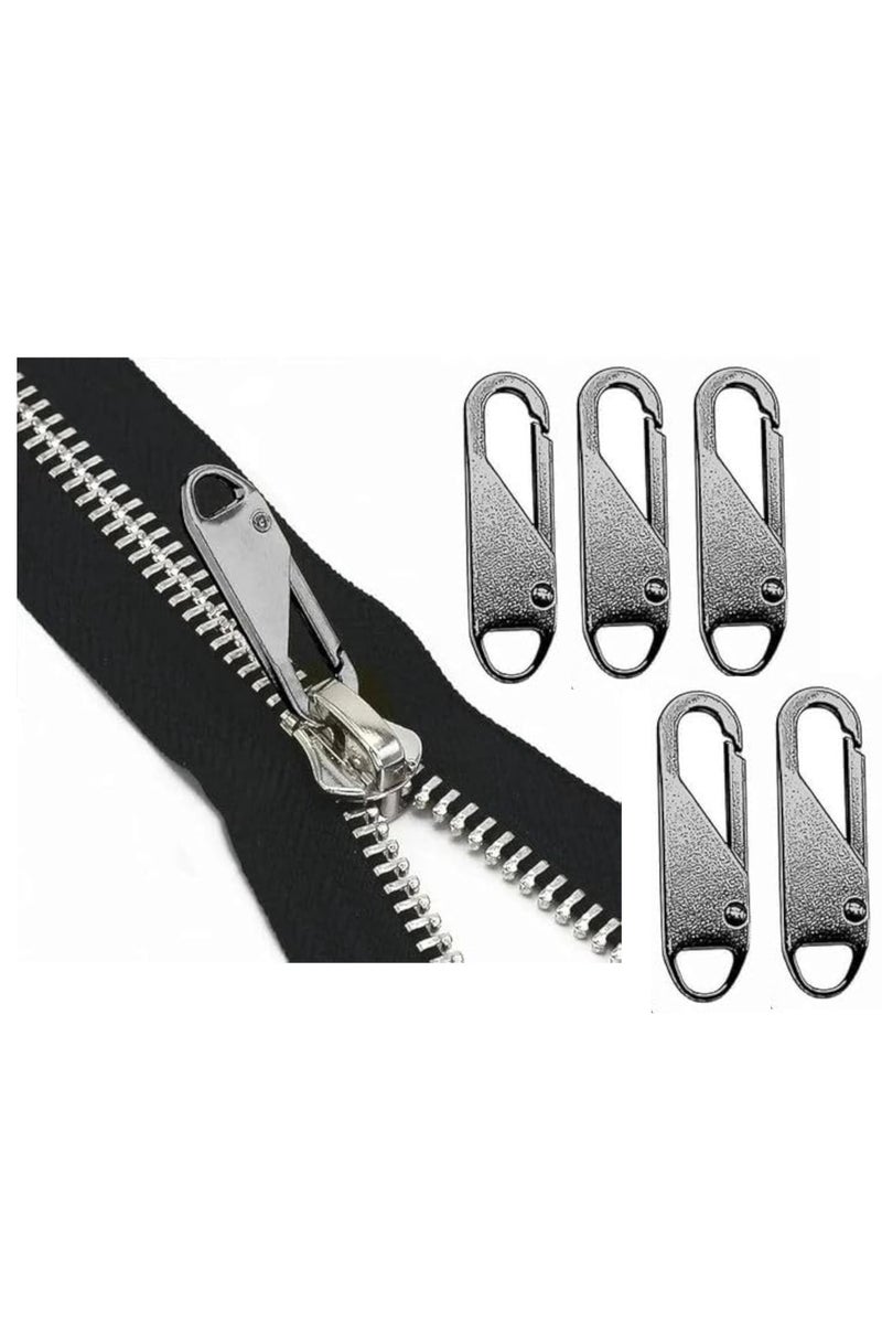 Zipper Lock 5 Metal Zippers, Replacement Zipper for Clothes and Backpacks  - Image 1
