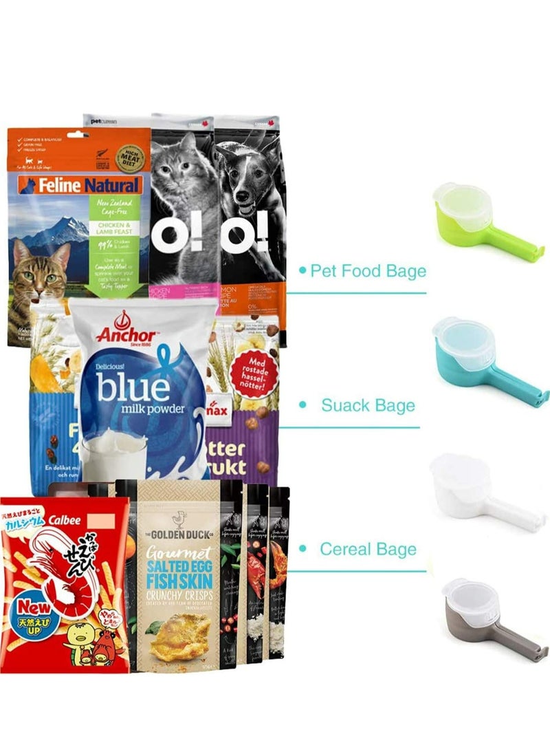Oasisgalore - Food Storage Sealing Clips with Pouring Spouts, Bag Clips for Food, Kitchen, Chip Bag Clips, Plastic Cap Food Clips. - Image 1