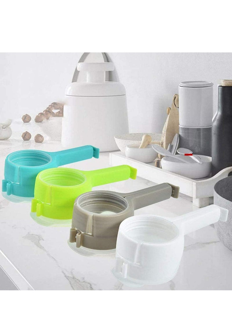 Oasisgalore - Food Storage Sealing Clips with Pouring Spouts, Bag Clips for Food, Kitchen, Chip Bag Clips, Plastic Cap Food Clips. - Image 1