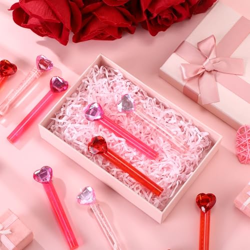 Rotatingpals 30 Pcs Wedding Party Favors Diamonds Heart Bubble Wand Bulk Bling Gemstones Jew Acrylic Gems Wedding Bubble Wand for Guest Gifts Birthday Photo Props - Image 5