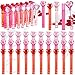 Rotatingpals 30 Pcs Wedding Party Favors Diamonds Heart Bubble Wand Bulk Bling Gemstones Jew Acrylic Gems Wedding Bubble Wand for Guest Gifts Birthday Photo Props - Image 2