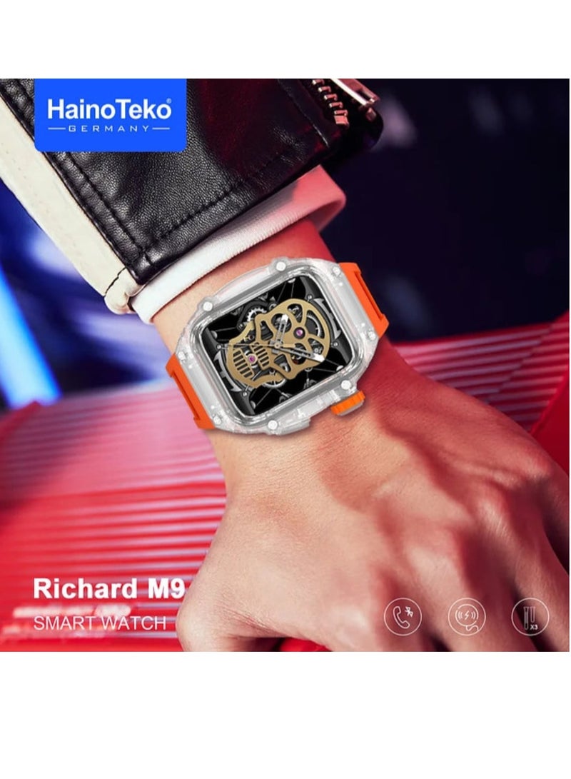 Haino Teko Smart Watch Richard M9 With 3 Silicone Strap And Cover Case And Wireless Charging - Image 3
