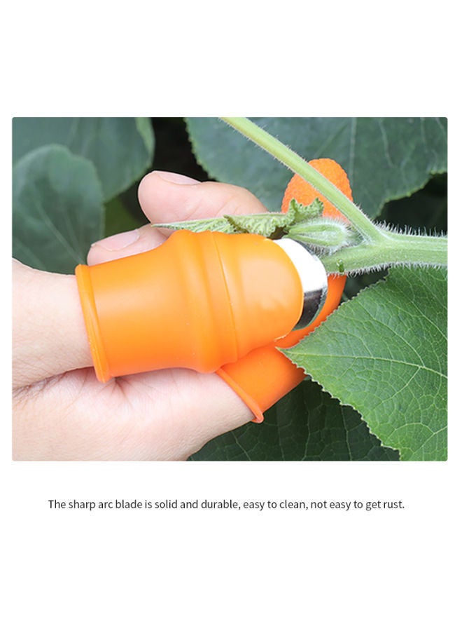 NIBEMINENT Silicone Thumb Knife Separate Rubber Finger Cot Orange - Image 4