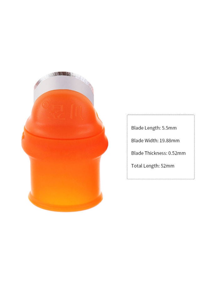 NIBEMINENT Silicone Thumb Knife Separate Rubber Finger Cot Orange - Image 2