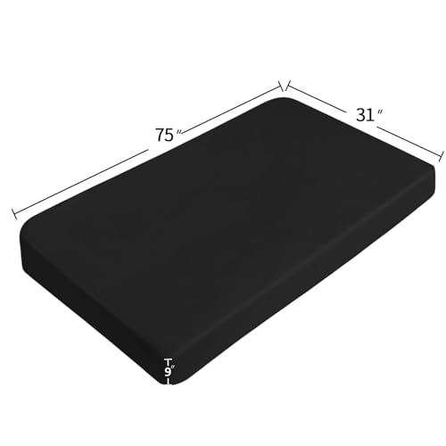 Coldwind Cot Sheets 31" x 75", Cot Size Sheet Fitted with Narrow Twin/Camp Bunk/Rvs Bunk/Guest Beds/Army Cots/Trifold Mattress, Super Soft Breathable Microfiber Bed Cover, Bottom Sheet, Black - Image 2