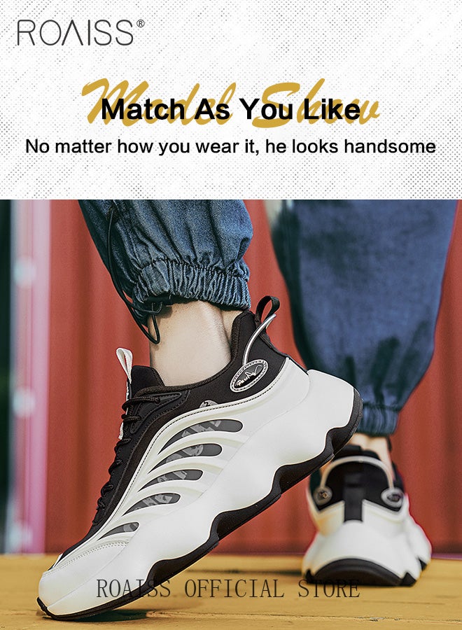 رويس أحذية رياضية أنيقة للرجال، أحذية برباط غير قابلة للانزلاق، أحذية رياضية مريحة للرجال، مناسبة للارتداء اليومي والأنشطة الخارجية - Image 2