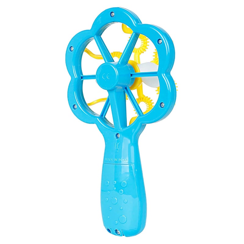 Hamleys لعبة نفخ الفقاعات فلورا مع 1 عبوة من محلول الفقاعات | لعبة فقاعات للعب الممتع في الداخل/الخارج لجهاز فقاعات للأطفال 3 سنوات فما فوق | مثالية لحفلات عيد الميلاد والمرح في الهواء الطلق في الصيف أو الحفلات باللون الأزرق - Image 5