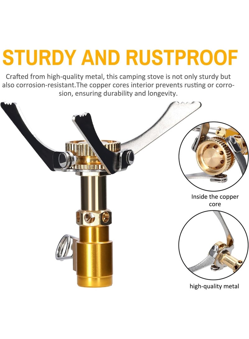 دي إل سي  موقد تخييم محمول للتخييم والرحلات الخارجية مزود بموقد غاز قابل للطي بقوة 1600 واط للطهي والنزهات والمشي لمسافات طويلة - Image 3