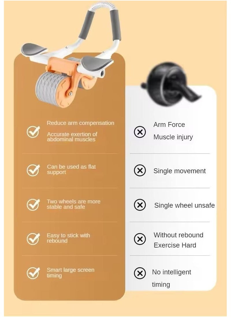 QSHOP QSHOP® Abdominal Wheel, Abdominal Wheel with Kneeling Mat, Abdominal Exercise Equipment for Core Workout, Abdominal Exercise Machine for Men and Women  - Image 5