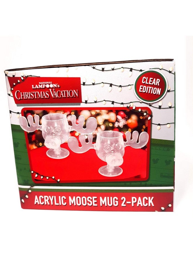 ICUP Christmas Vacation 2 pc Acrylic 4.5 oz Moose Head Shaped Cup Set - Image 3
