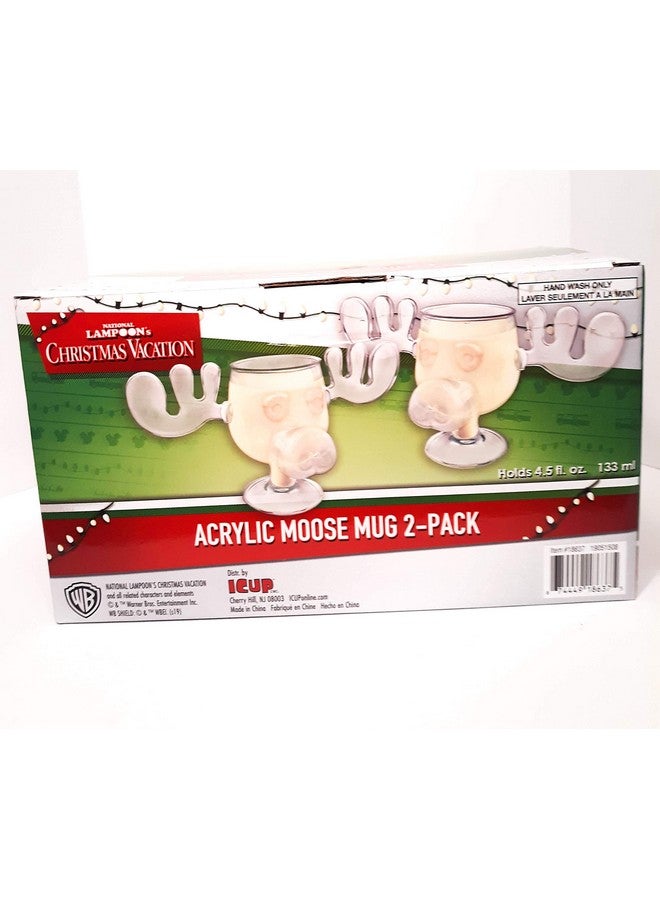 ICUP Christmas Vacation 2 pc Acrylic 4.5 oz Moose Head Shaped Cup Set - Image 4