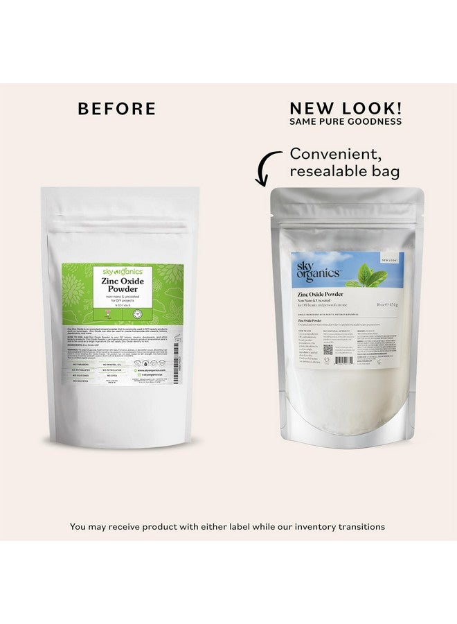 Sky Organics Sky Organics - Zinc Oxide Powder, 16 oz - Non-Nano & Uncoated - Make Your Own Lotion, Deodorant, Cream, Soap - DIY Essentials - Resealable Bag - Natural, Vegan & Cruelty Free - Beauty & Personal Care - Image 2
