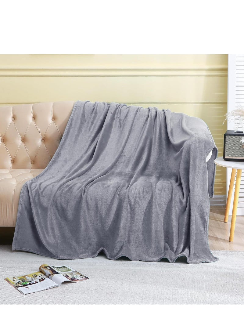 Moon King Size Flannel Microfiber Blanket 220x200cm - Lightweight, Soft and Comfortable for Bed and Sofa  - Image 5