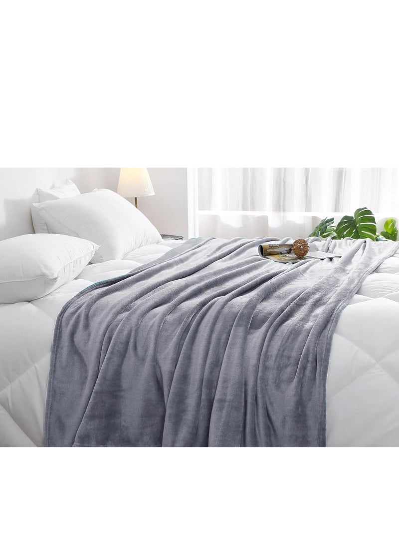 Moon King Size Flannel Microfiber Blanket 220x200cm - Lightweight, Soft and Comfortable for Bed and Sofa  - Image 4