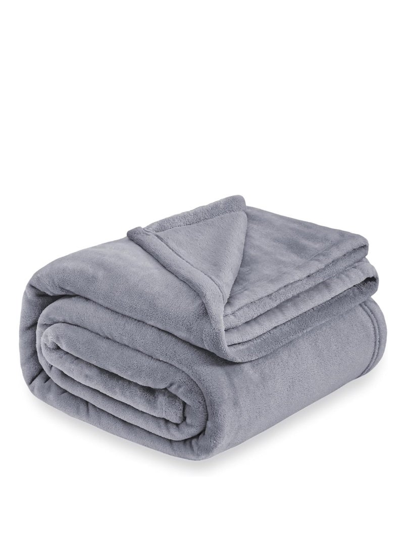 Moon King Size Flannel Microfiber Blanket 220x200cm - Lightweight, Soft and Comfortable for Bed and Sofa  - Image 1