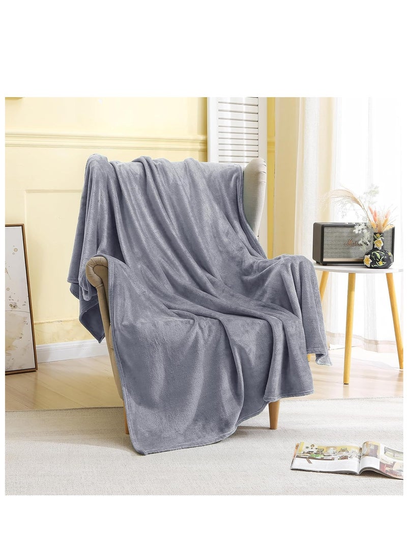 Moon King Size Flannel Microfiber Blanket 220x200cm - Lightweight, Soft and Comfortable for Bed and Sofa  - Image 2