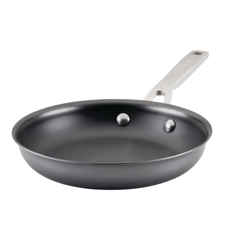 KitchenAid NITRO Carbon Steel Frying Pan/Skillet, Stainless Steel Handle, Compatible with All Cooktops, 8.5 Inch Open Fry Pan - Black - Image 1