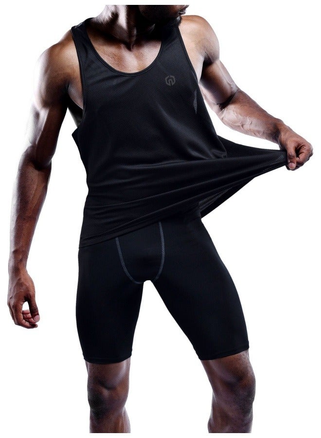 NIBEMINENT Unisex Performance Running Tank Top for Marathon Training, Track & Field, Fitness Workouts - Quick-Dry Breathable Lightweight Sports Shirt with Athletic Cut  - Image 4