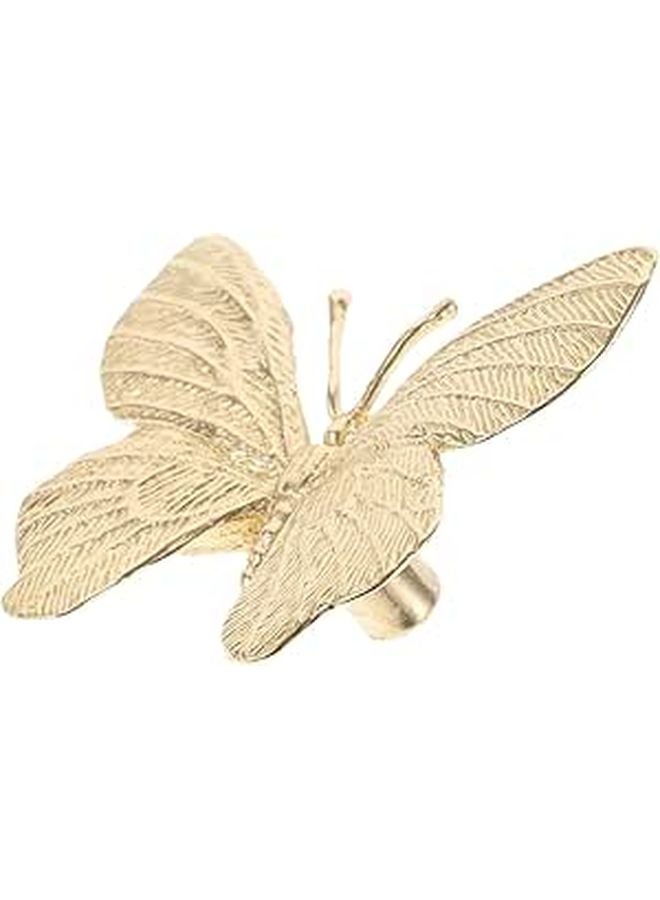 Vintage Brass Butterfly Cabinet Knob Pull Handle for Kitchen Closet Drawer Door - Image 1