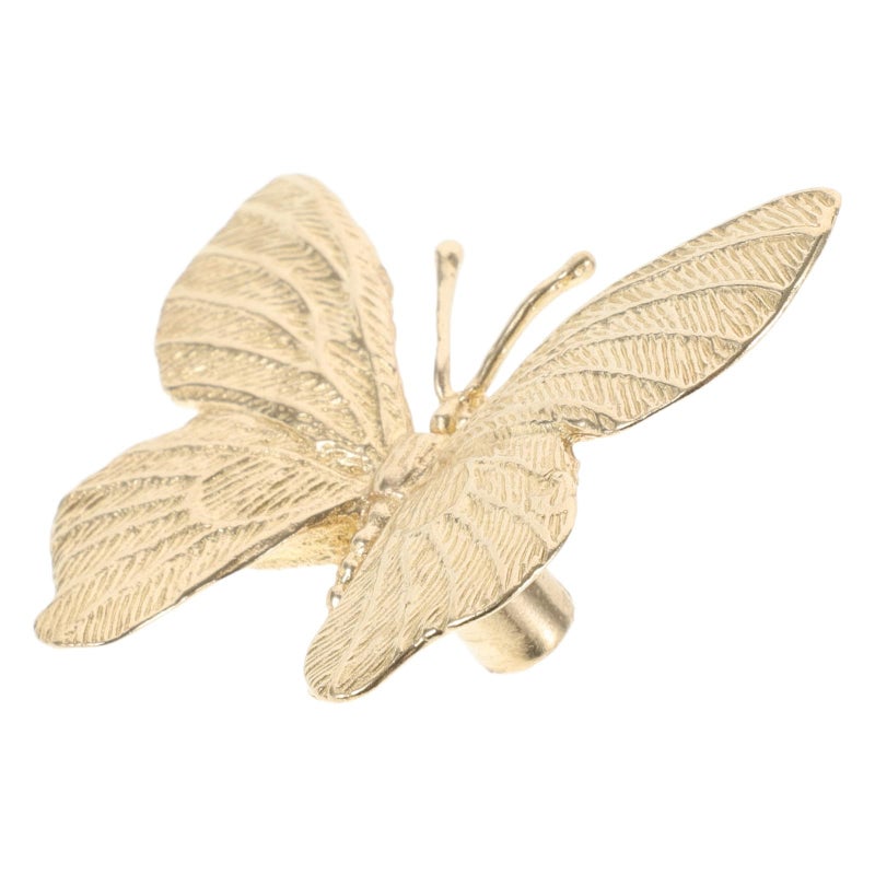Vintage Brass Butterfly Cabinet Knob Pull Handle for Kitchen Closet Drawer Door - Image 2