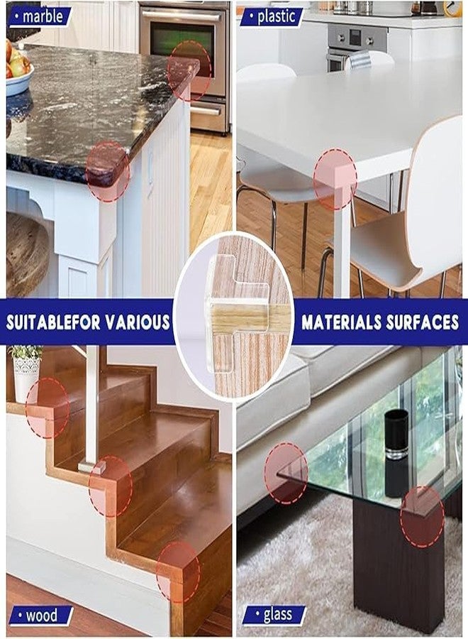 Feinerman 8 Pcs Baby Corner Guards T Shape Clear Silicone Edge Bumper Cushions for Furniture & Tables, Child Safety Corner Protectors with Adhesive for Sharp Edges, Clear Baby Proofing Kit - Image 3