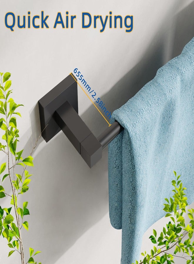 RUACQ Towel Bar 24inch, Towel Racks for Bathroom, 304 Stainless Steel Towel Holder Wall Mounted, Heavy Duty Bathroom Decor Towel Rod (Matte Black) - Image 4