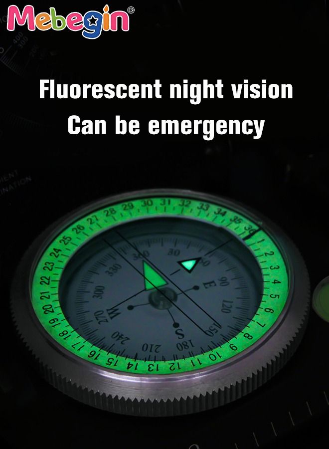MEBEGIN Multifunctional Outdoor Luminous Compass with Scale Level Meter Vertical Dial Slope Meter - Image 3