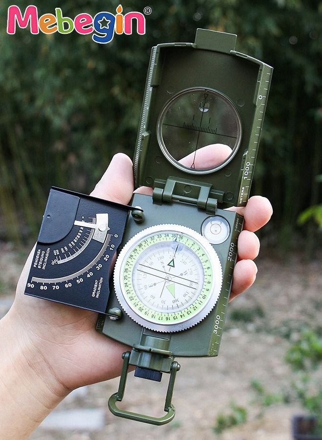 MEBEGIN Multifunctional Outdoor Luminous Compass with Scale Level Meter Vertical Dial Slope Meter - Image 2