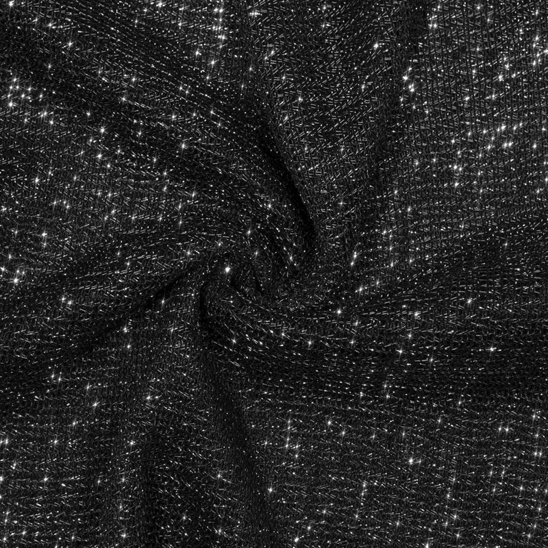 Rheane Shawl Wrap for Women shawls and wraps for evening dresses Black Wedding Guest Dress Formal Wear Silver Wraps Fall Sheer 2023 Dressy Trendy Scarf (Black with Silver Glitter) - Image 5
