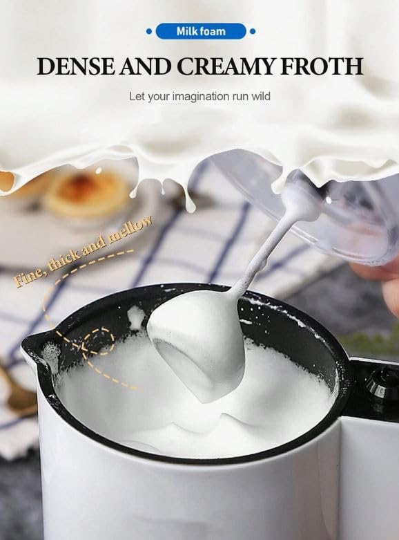 Premsons Premsons 600W Electric Milk Frother Steamer Multifunctional Coffee Foam Maker with Hot Cold Functionality Perfect for Home Use White  - Image 5