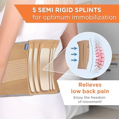 Vissco Sacro Lumbar Belt (Mild Support), Back Support for the Lumbar Spine, Pain Solution for Back and Abdomen - XX-Large (Beige) - Image 3