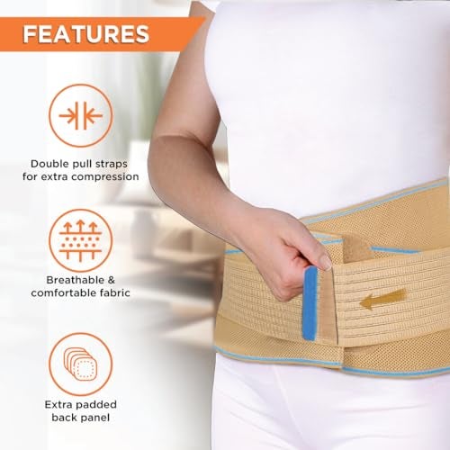Vissco Sacro Lumbar Belt (Mild Support), Back Support for the Lumbar Spine, Pain Solution for Back and Abdomen - XX-Large (Beige) - Image 4